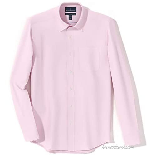 Brand - Buttoned Down Men's Tailored-Fit Button Collar Pinpoint Non-Iron Dress Shirt Light Pink 15.5 Neck 34 Sleeve
