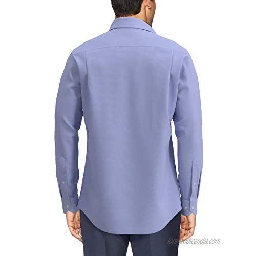 Brand - Buttoned Down Men's Tailored-Fit Button Collar Pinpoint Non-Iron Dress Shirt Blue 17.5 Neck 36 Sleeve