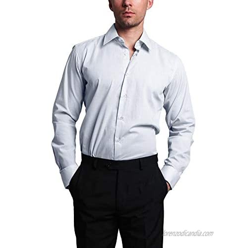 G-Style USA Men's Slim Fit Dress Shirt - White - XL/17-17.5/32-33