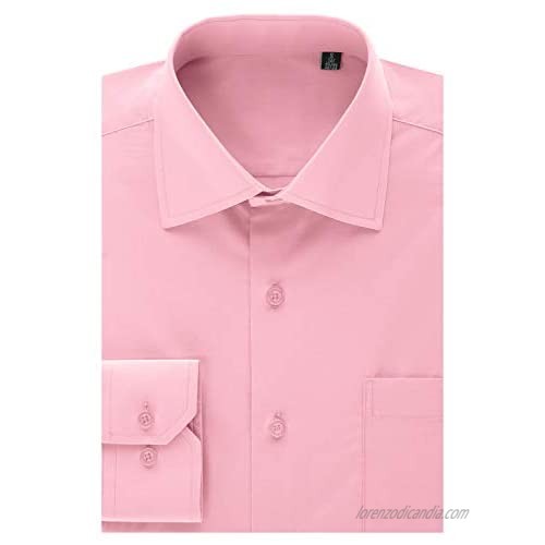 MONDAYSUIT Mens Regular Fit Dress Shirt w/Reversible Cuff (Big&Tall Available)