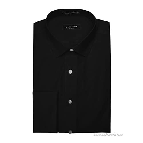 Pierre Cardin Men's Slim Fit French Cuff Solid Dress Shirt