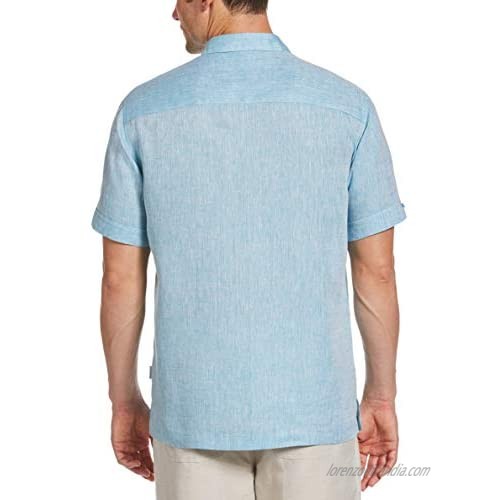 Cubavera Men's Dobby Textured One Pocket Pin Tuck Shirt