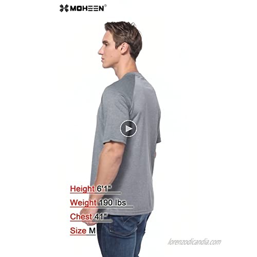 Men's Short Sleeve Moisture Wicking Cool Dri T-Shirts Outdoor Athletic Shirts