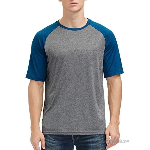 Men's Short Sleeve Moisture Wicking Cool Dri T-Shirts Outdoor Athletic Shirts