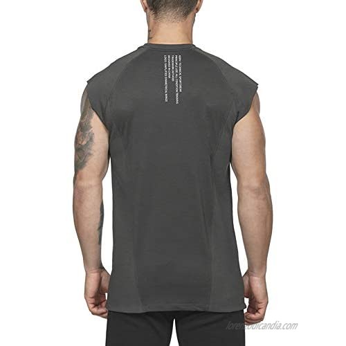 Ted Dan Men's Quick Dry Shirts Sleeveless Workout Tank Tops Athletic T-Shirts for Moisture Wicking Sports Bodybuilding