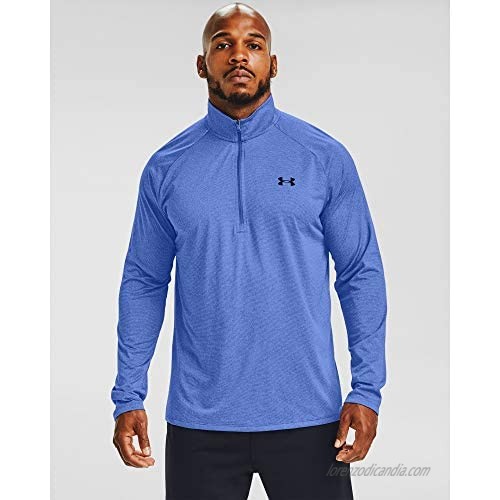 Under Armour Men's Tech 1/2 Zip Long-Sleeve T-Shirt   Emotion Blue (401)/Black   XX-Large
