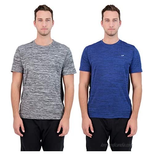 Unipro Mens 2 Pack Mesh T-Shirts Quick Dry Performance Athletic Fit Short Sleeve Tees for Workout and Exercise