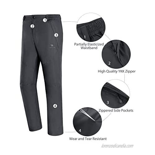 CAMEL CROWN Men's Snow Ski Pants Windproof Waterproof Outdoor Hiking Pants with Zipper Pockets