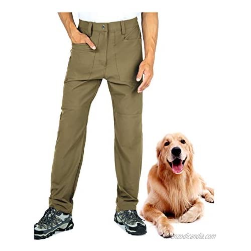 Cycorld Men's-Convertible-Hiking-Pants Quick-Dry-Lightweight-Breathable Outdoor-Cargo-Pants Camping Zip Off with Pockets Khaki