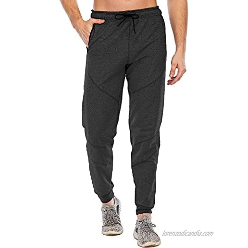 MANAIXUAN Men's Basic Jogger Sweatpants Workout Tapered Athletic Training Pants with Pockets