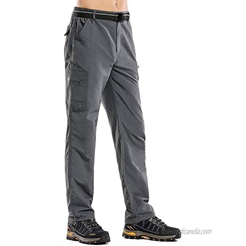 Mens Hiking Pants Quick Dry Lightweight Fishing Camping UPF 50+ Cargo Work Pants with Pockets