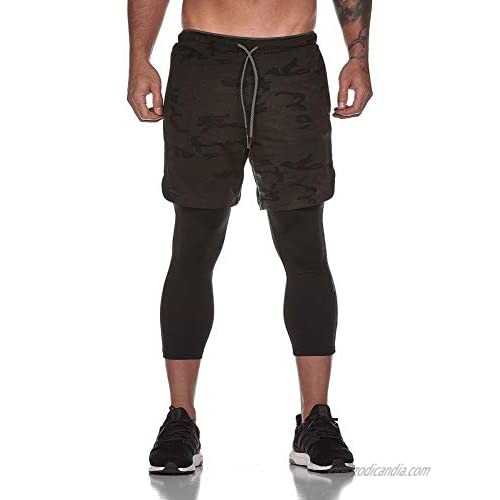 Rela Bota Men's Workout Legging Running Training Tights Shorts Pants Gym Yoga Sweatpants with Pockets