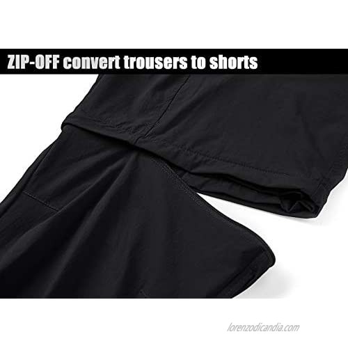 TACVASEN Men's Convertible Pants-Quick Dry Hiking Zip Off Travel Cargo Pants Lightweight