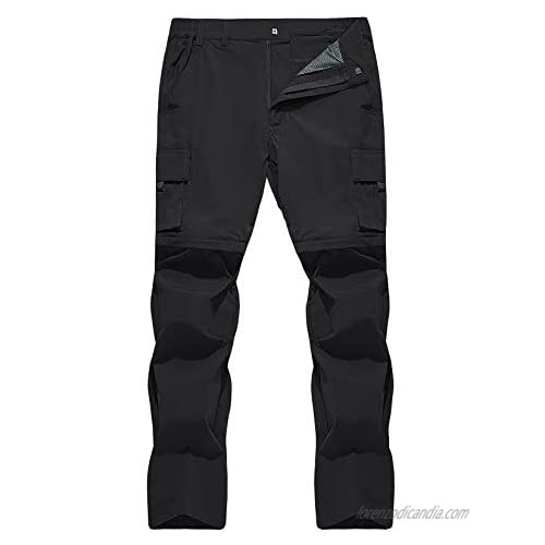 TACVASEN Men's Convertible Pants-Quick Dry Hiking Zip Off Travel Cargo Pants Lightweight