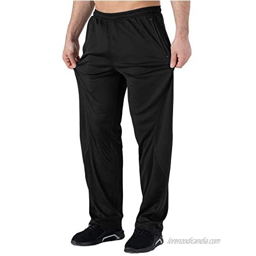 TBMPOY Men's Sweatpants Open Bottom Loose Jogger Running Pants with Pocket