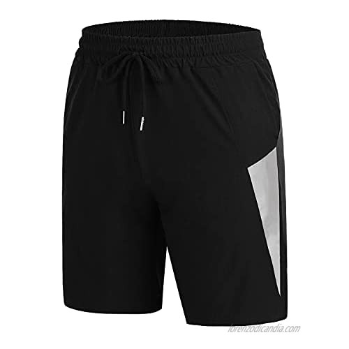 Aiboria Men's Quick Dry Athletic Gym Shorts Elastic Waist Lightweight Workout Running Shorts with Pockets