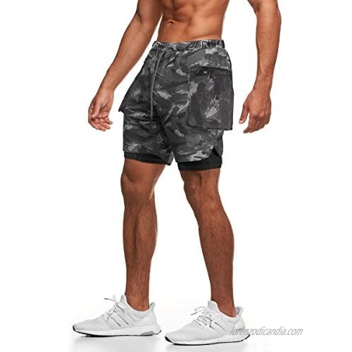 GEEK LIGHTING Mens Shorts Casual Comfortable Workout Shorts Drawstring Zipper Pockets Elastic Waist