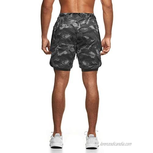 GEEK LIGHTING Mens Shorts Casual Comfortable Workout Shorts Drawstring Zipper Pockets Elastic Waist