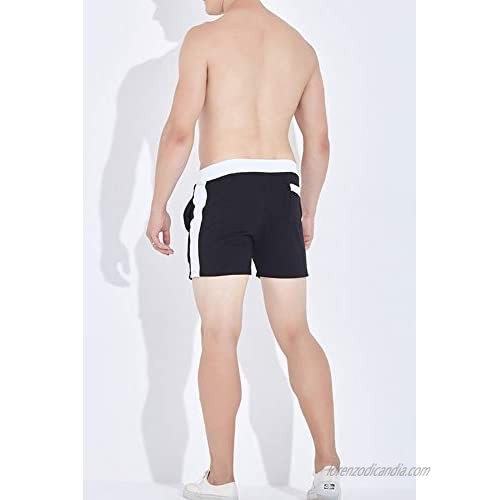 JackieLove Men's 3 Sweat Gym Running Workout Athletic Short Training Lounge Cotton Shorts Bottoms