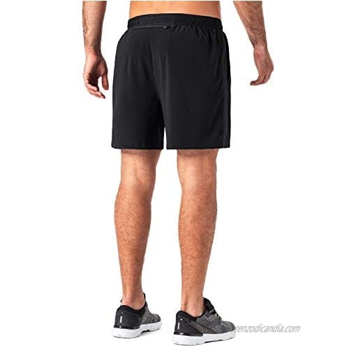 Naviskin Men's 5 Quick Dry Running Workout Shorts UPF 30+ Sun Protection Outdoor Shorts Mesh Side Panels Zip Pocket