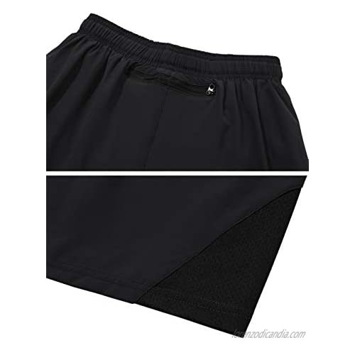 TACVASEN Men's Running Shorts-7 Lightweight Mesh Liner Quick Dry Workout Shorts with Pockets
