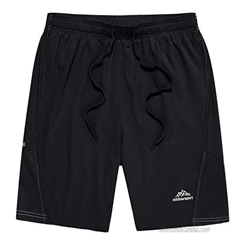 TACVASEN Men's Running Shorts-7 Lightweight Mesh Liner Quick Dry Workout Shorts with Pockets