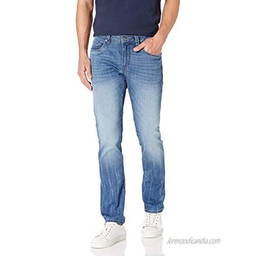 Buffalo David Bitton Men's Slim ASH Jeans  VEINED and Crinkled Indigo  33W x 30L