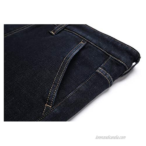 CLOTPUS Men' Fleece Lined Skinny Jeans Winter Slim Fit Thicken Warm Stretch Pants