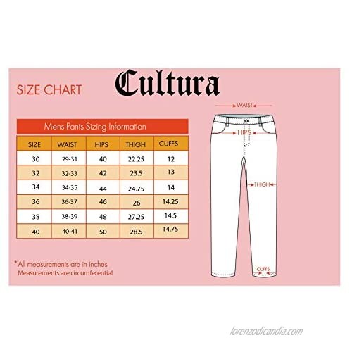 CULTURA AZURE Mens Slim Fit Colored Jeans Pants Casual Super Stretch Straight Leg Cotton Super Comfy Five Pocket Jean