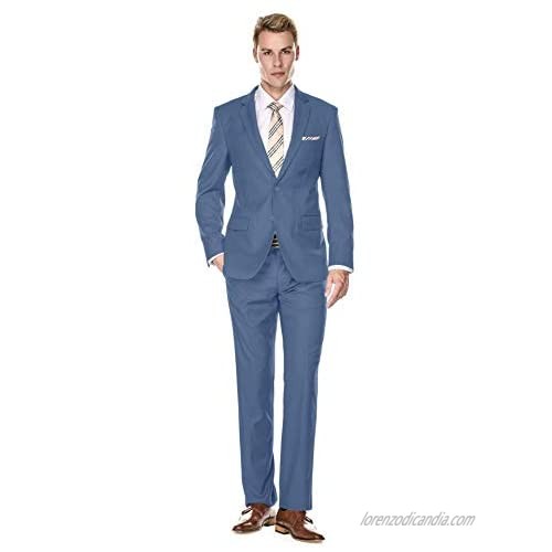 Braveman Men's Classic Fit 2PC Suits Slate Blue 40Rx34W