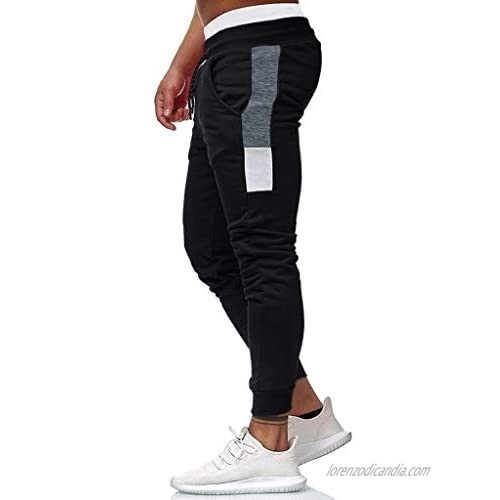 Emerayo Mens Jogger Pants Slim Fit Workout Sweatpants Pocket Drawstring Sport Trousers