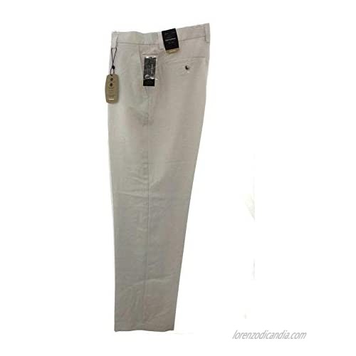 Greg Norman men's Dress Tasso Elba pants 30 X 30 Flat Front White Fog Polyester