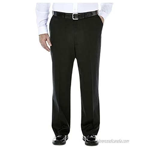 Haggar Men's HC90884 Big & Tall Premium No Iron Khaki Pant  Black - 52-29