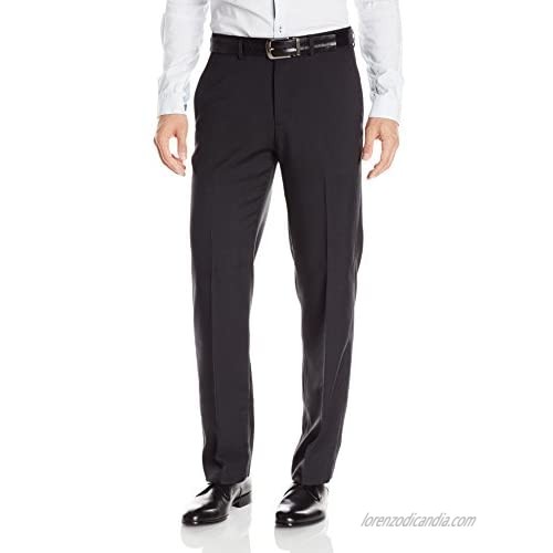 Haggar Men's Stripe Straight-Fit Plain-Front Pant