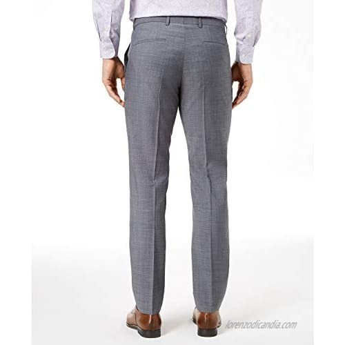 Hugo Boss Mens Crosshatch Dress Pants Slacks Grey 36W x UnfinishedL