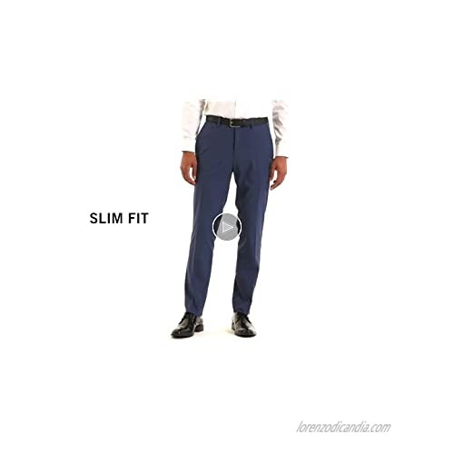 Kenneth Cole Reaction Men's Sharkskin Slim-Fit Flat-Front Pant