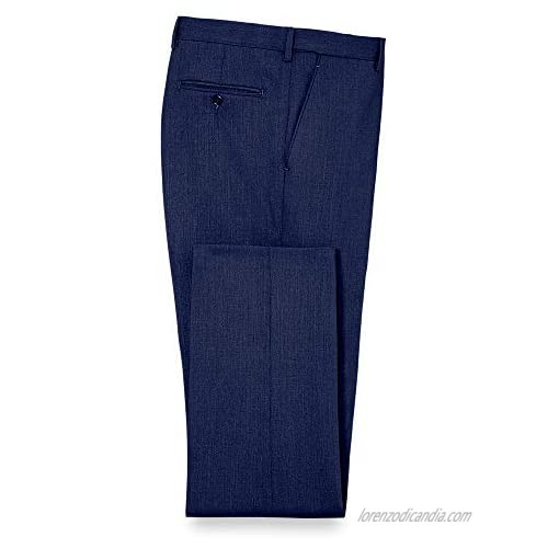Paul Fredrick Men's Classic Fit Essential Wool Flat Front Suit Pant