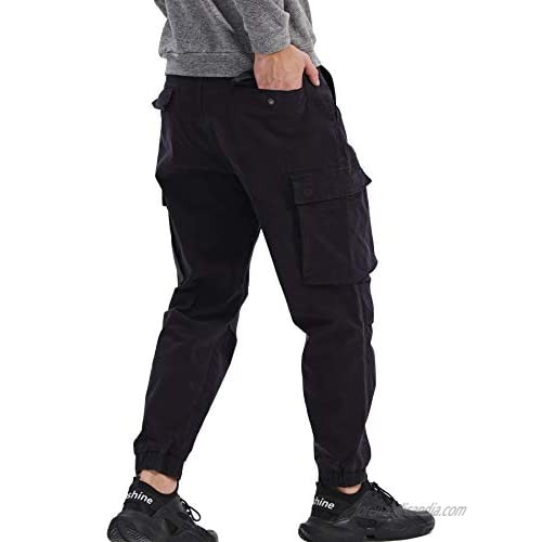DONGD Mens Cargo Pants Casual Cotton Tactical Camo Combat Work Pants with 6 Pockets
