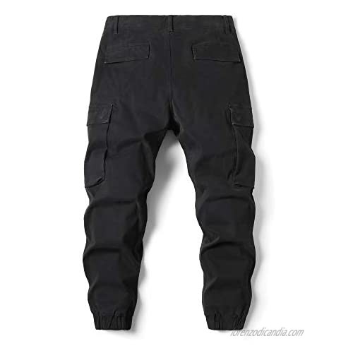 DONGD Mens Cargo Pants Casual Cotton Tactical Camo Combat Work Pants with 6 Pockets