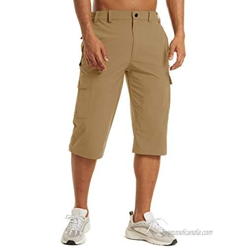 EKLENTSON Mens Stretch Expandable Waist Outdoor Quick Dry Shorts Lightweight Workout Shorts for Men