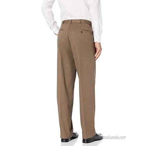 Haggar Men's W2w Pro Fit Flat Front Expandable Waistband Casual Pant