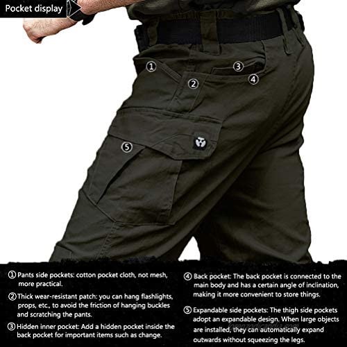 Men Ripstop Tactical Combat Military Pants Outdoor Work Cargo Casual Pants Cotton Workwear Trousers