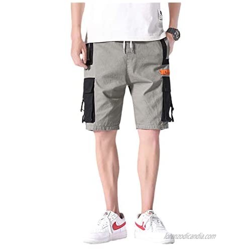 GUOYUXIAO Harajuku Patchwork Shorts Mens Casual Summer Hip Hop Baggy Streetwear Male Joggers Short Pants Trousers