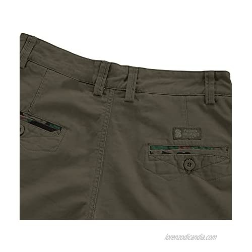 Men's Classic Cargo Shorts with Multi-Pocket Relaxed Fit Cotton Shorts