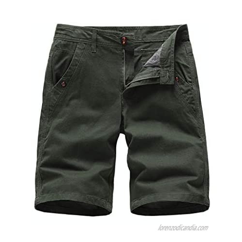 VEKDONE Mens Casual Shorts Workout Comfy Chino Shorts Lightweight Summer Cargo Work Shorts