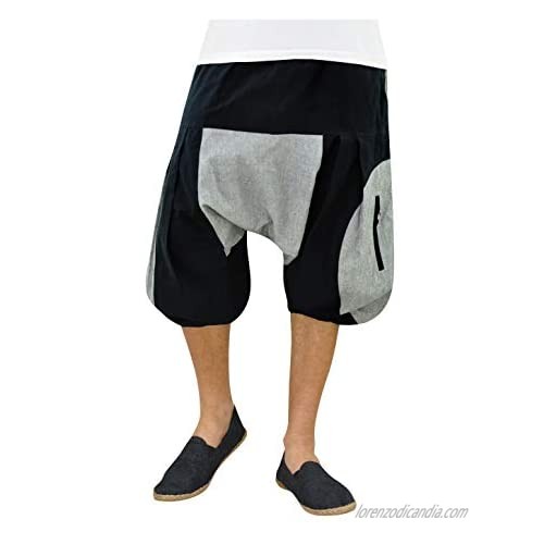 virblatt - Short Pants Men | 100% Cotton | Cotton Shorts Harem Shorts Casual Hippy Genie Hippie Aladdin Bermuda Casual