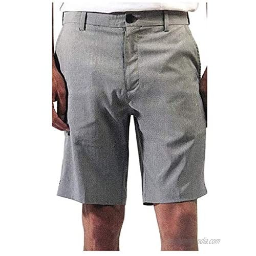 Micros Men's Matt 4-Way Stretch Flat Front Standard Fit Shorts