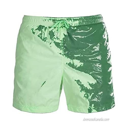 Tsyllyp Men's Swim Trunks Quick Dry Beach Shorts with Pockets and Mesh Lining
