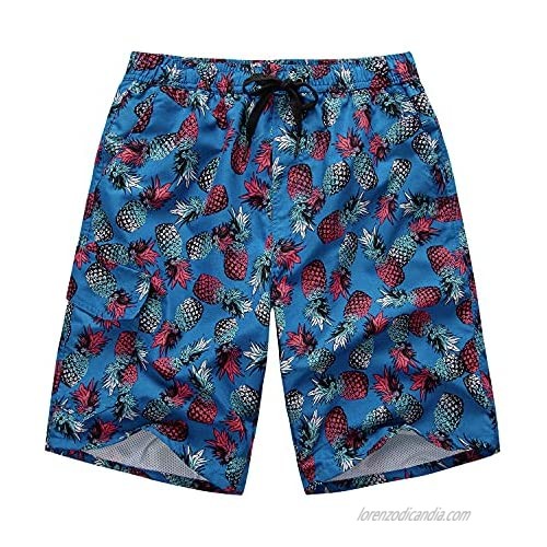 Dumoldpa Men's Swim Trunks Mens Sportwear Quick Dry Board Shorts with Mesh Lining Beach Shorts Printed Shorts Swimwear