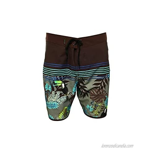 Hurley Men's Swim Trunks/Board Shorts Polyester/Spandex Blend PHTM Tamarindo 18" Brown (36)